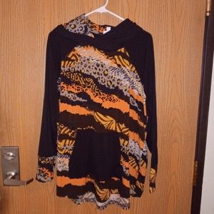 LULAROE women's black hoodie 2xl.a-37